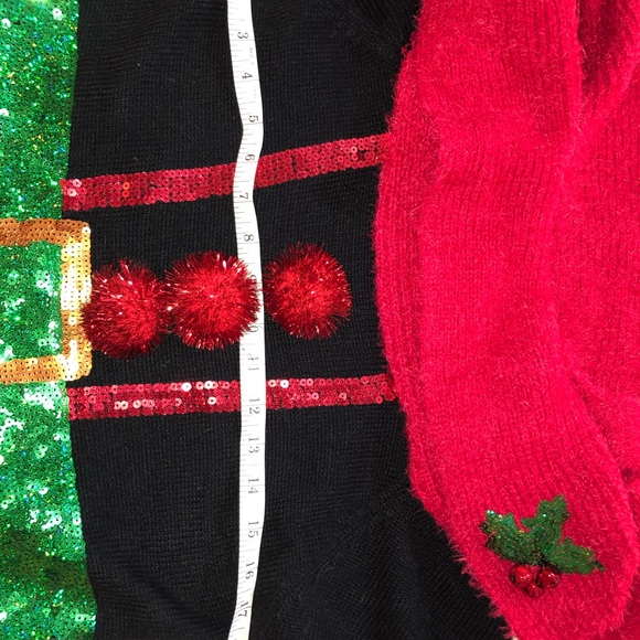 Pre-owned. United States Sweaters. Christmas Elf sweater dress - Picture 4 of 5